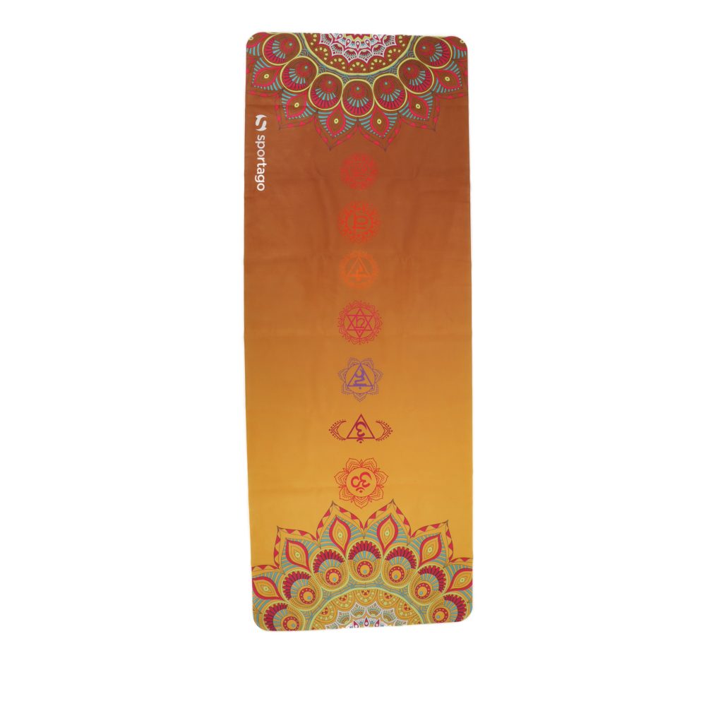 Prémiová semišová podložka na jógu Sportago 185x68x0,15 cm - Ohnivý Prúd