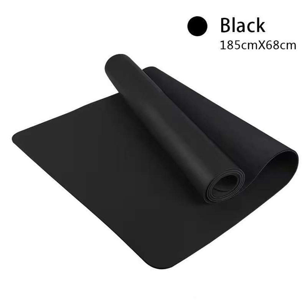 Gumová jogová podložka Sportago Amita 185x68x0,45 cm - černá