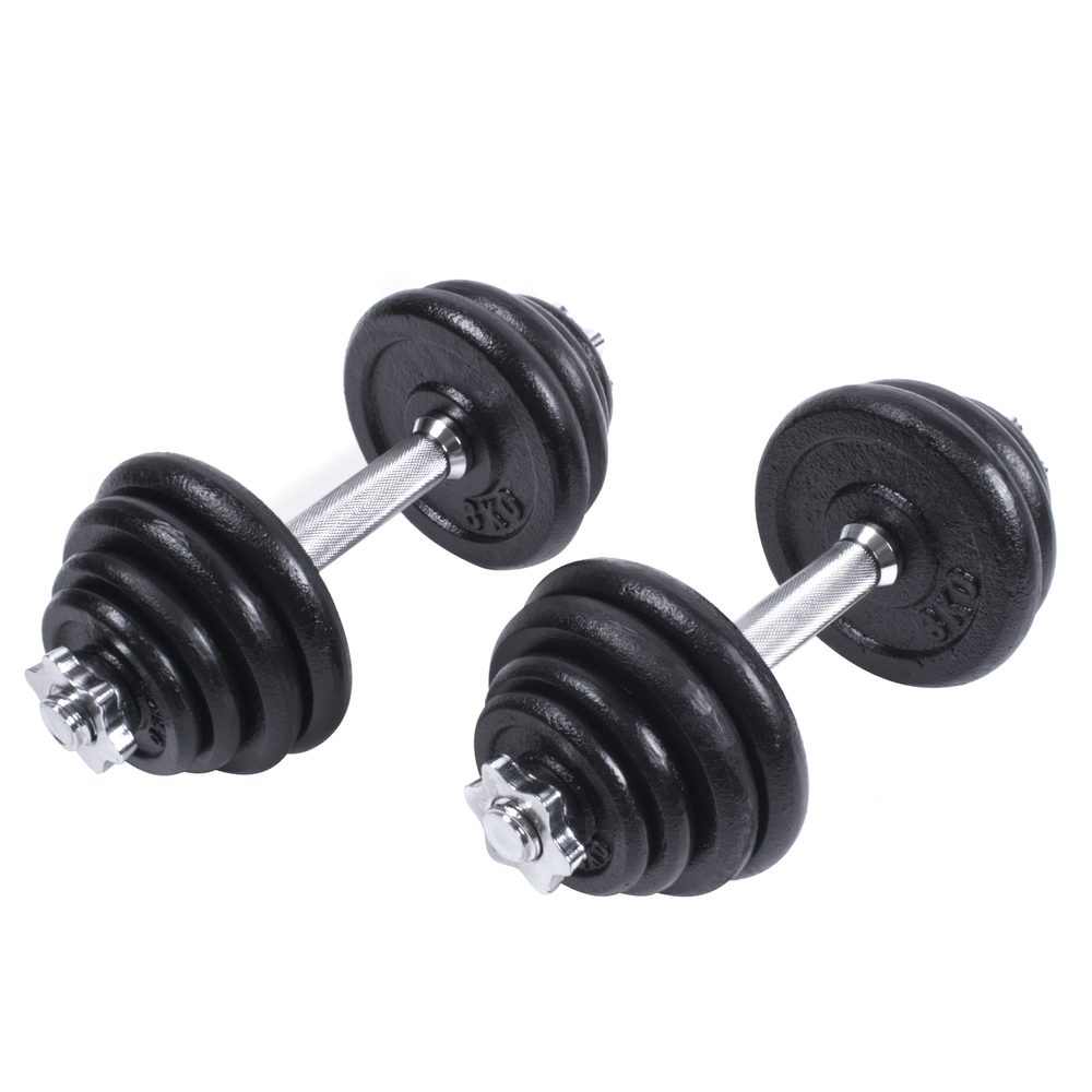 Set jednoručních nakládacích činek 2x10 kg Sportago Fader 30mm