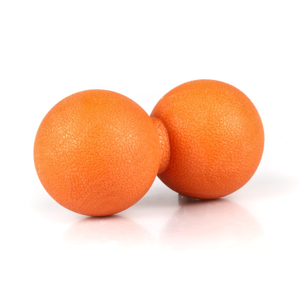 Masážny TPE dvojmíček Sportago 12*6 cm - oranžová