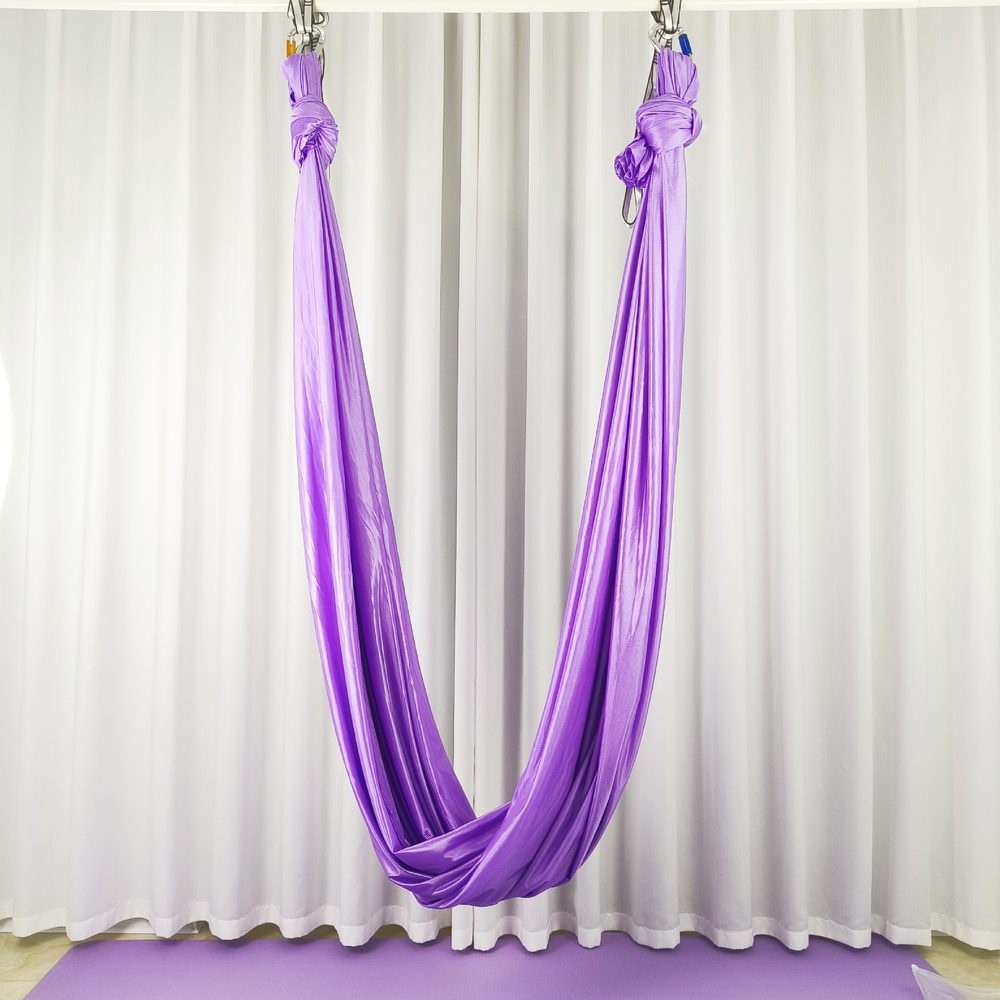 Sportago závěs na jógu 5x2,7m - lila - 7m