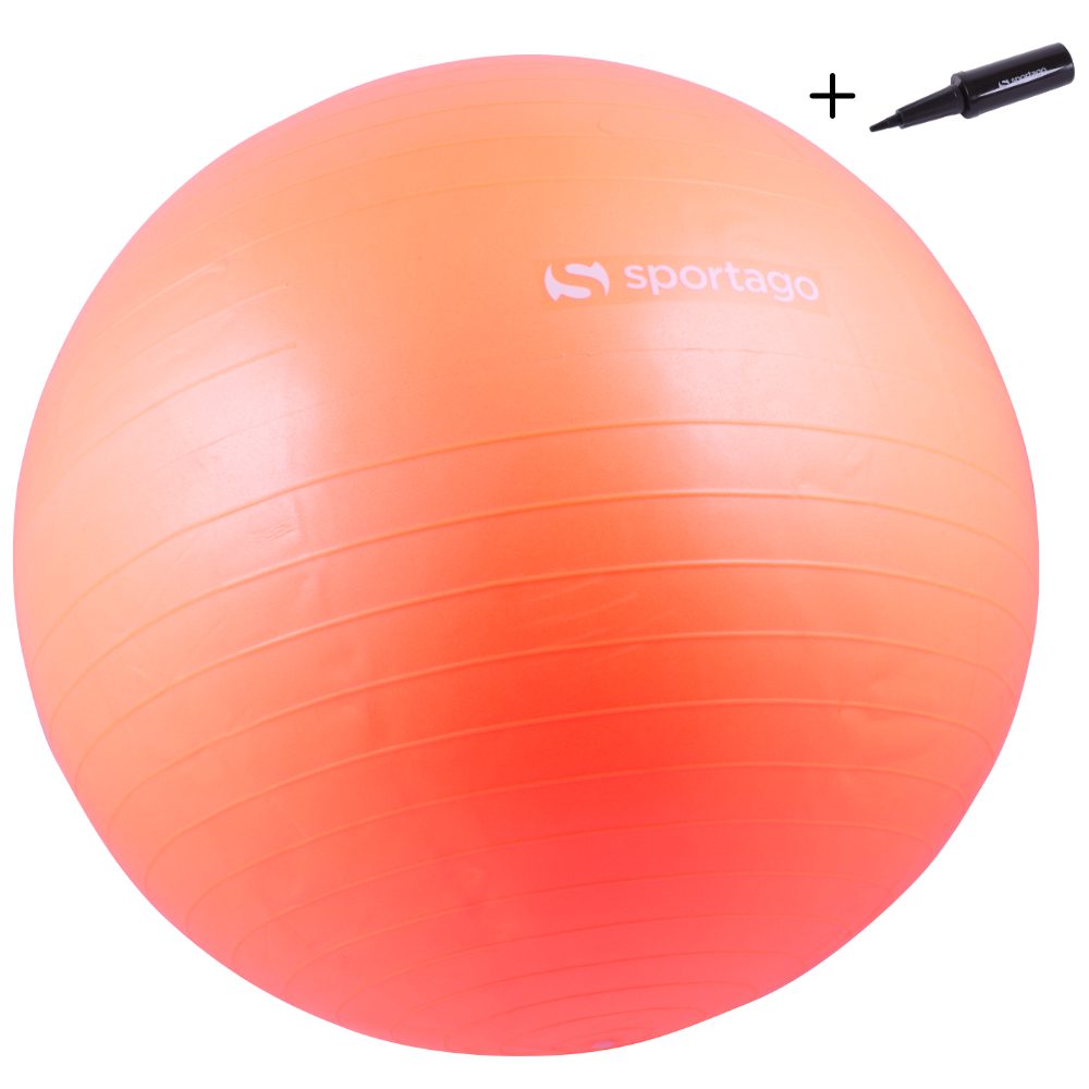 Levně Gymnastický míč Sportago Anti-Burst 85 cm, včetně pumpičky - oranžová