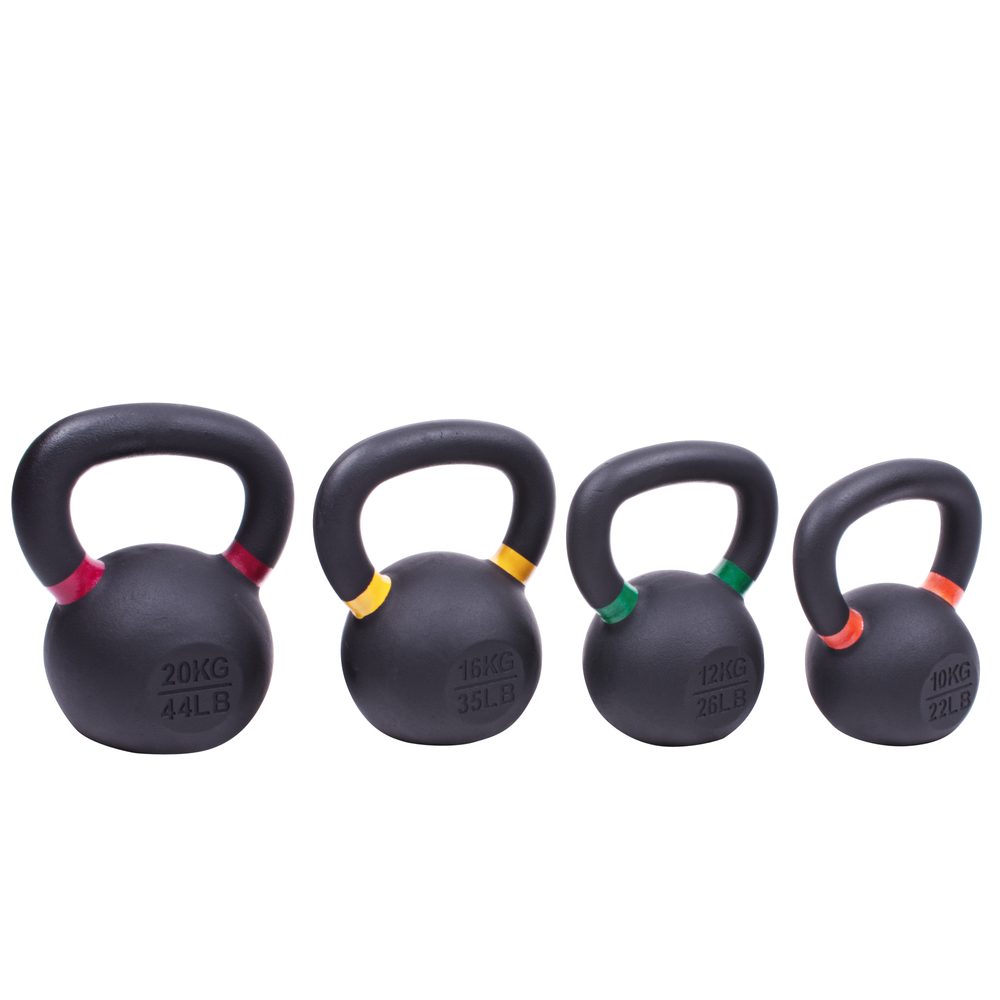 E-shop Sada powdercoated kettlebellu Sportago Ironside - 10 + 12 + 16 + 20 kg