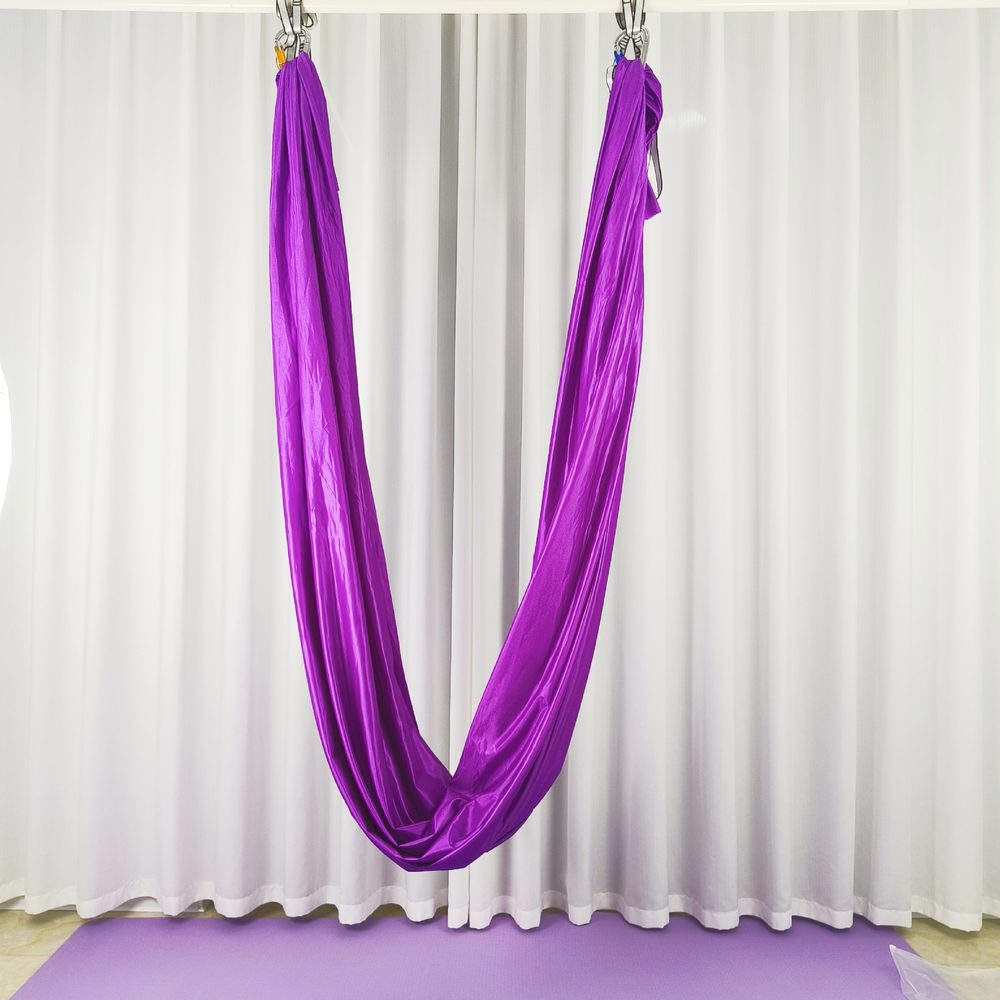 Sportago závěs na jógu 5x2,7m - fialová - 6m