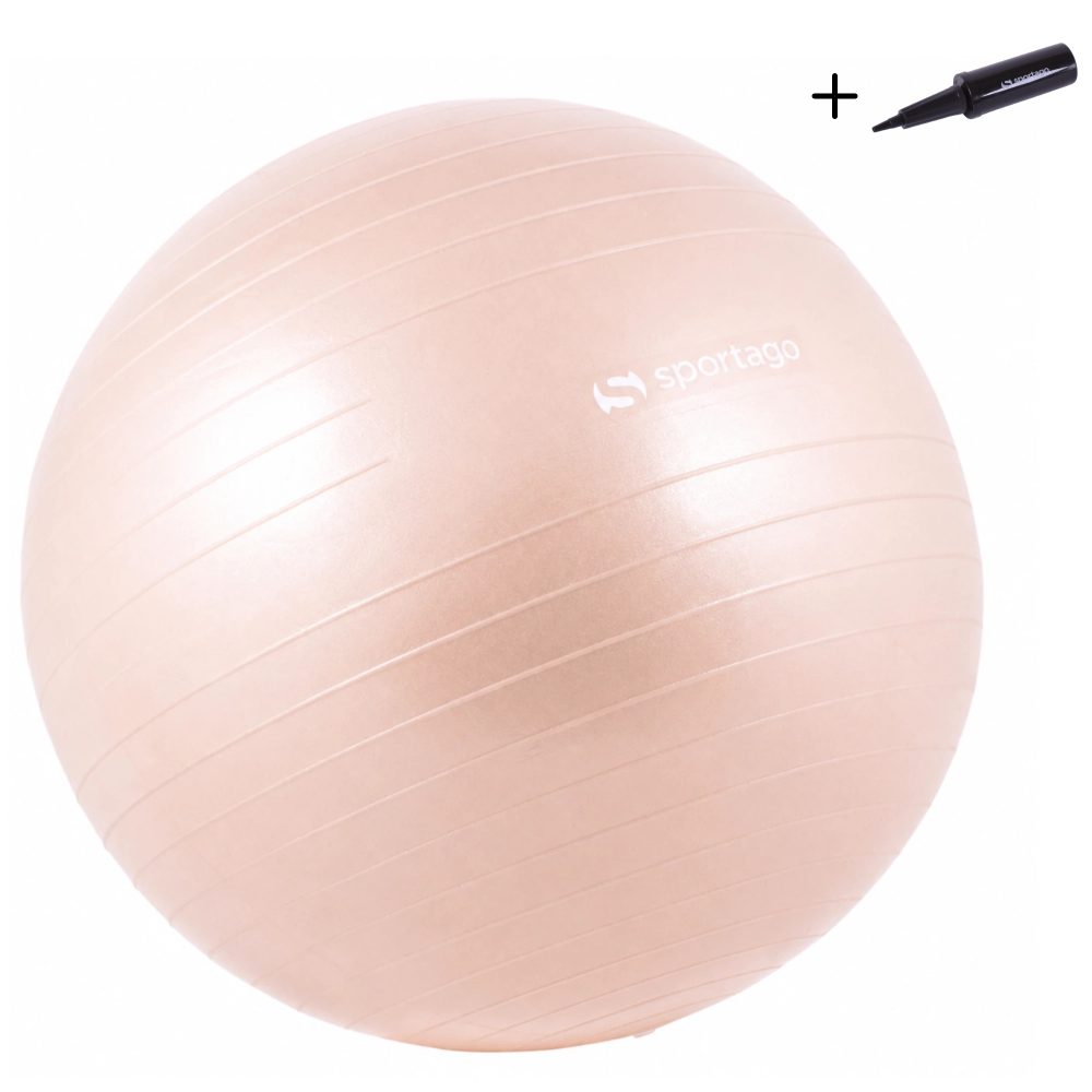 Fitlopta Sportago Anti-Burst 65 cm, vrátanie pumpičky - panensky růžová