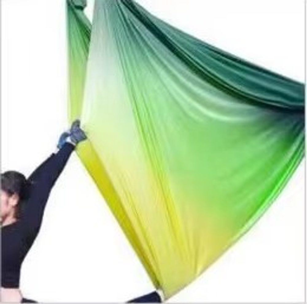 Sportago Aerial Yoga Hammock viacfarebný 2,7m - žluto-zelená - 5m