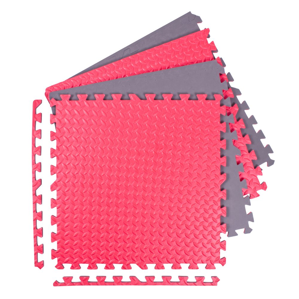Levně Puzzle podložka Sportago Easy-Lock 60x60x1,2 cm, 4 ks, červená