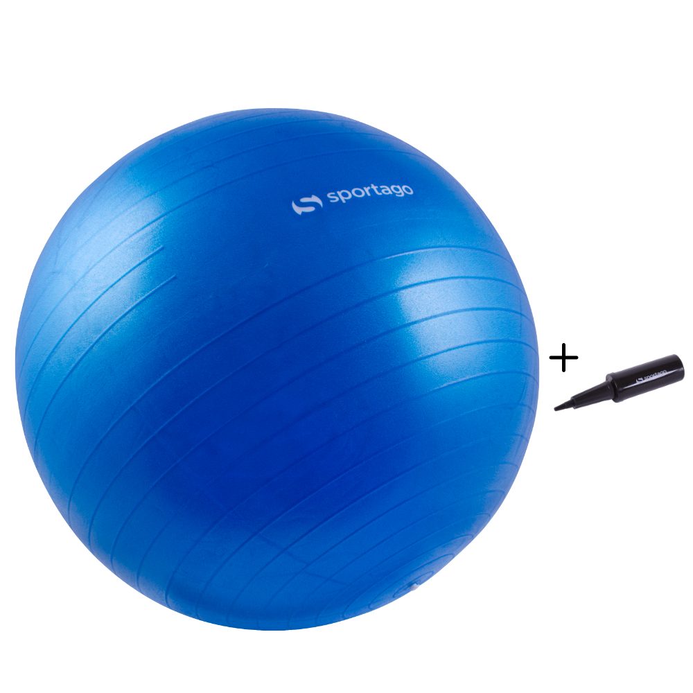 Levně Gymnastický míč Sportago Anti-Burst 65 cm, včetně pumpičky - modrá