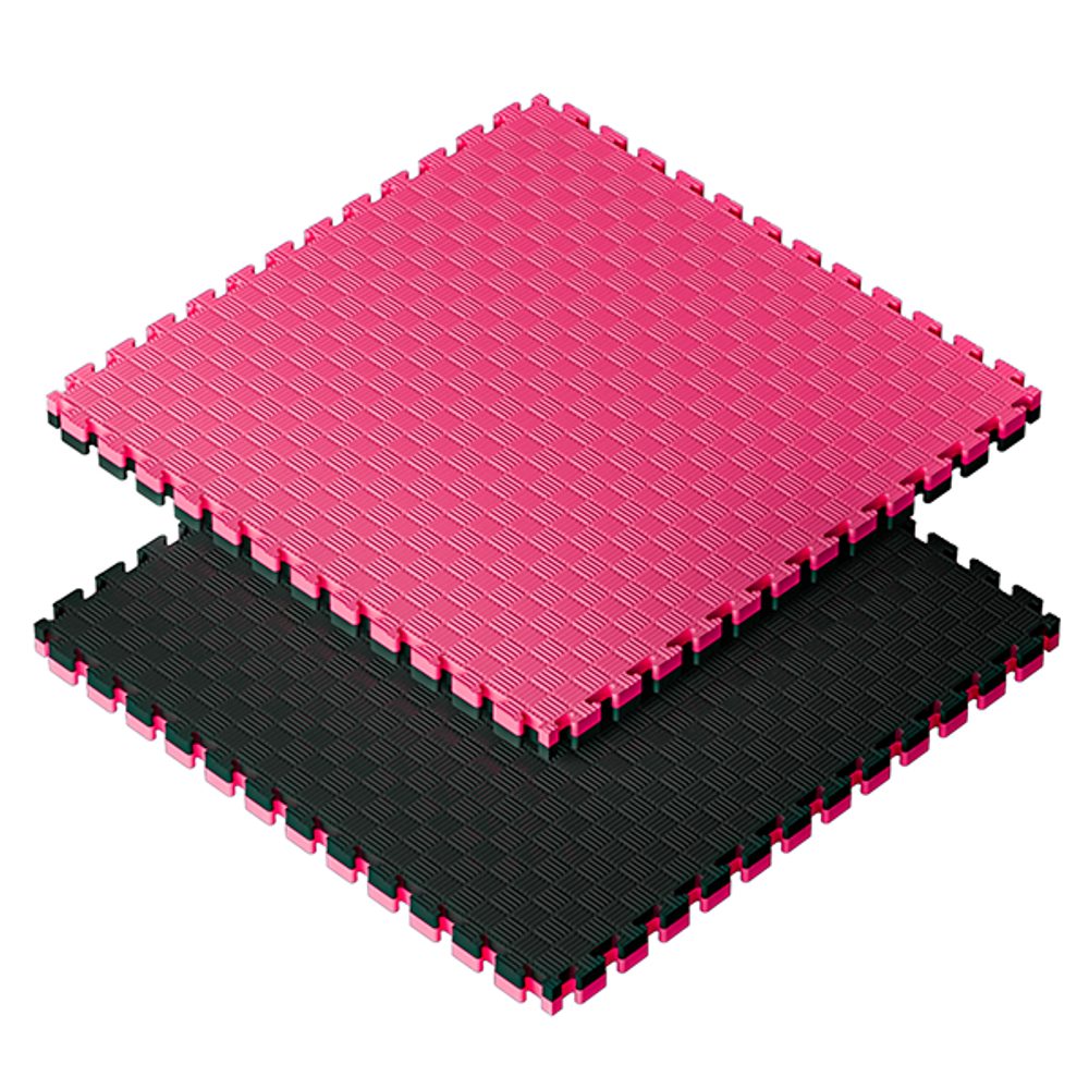 Sportago Tatami Taekwondo podložka 100x100cm čierno-červená - 2,5 cm