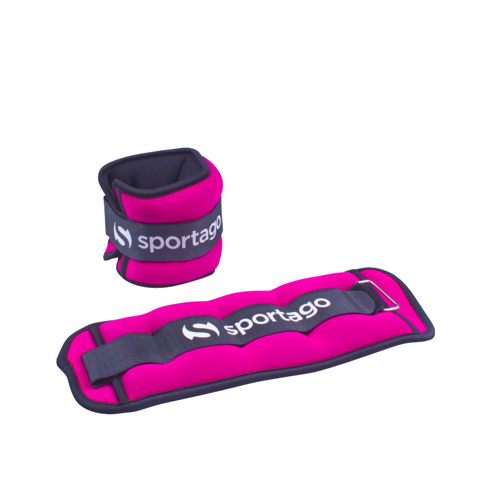 E-shop Sportago neoprénová záťaž na zápästie/členok 2 x 0,5 kg - růžová
