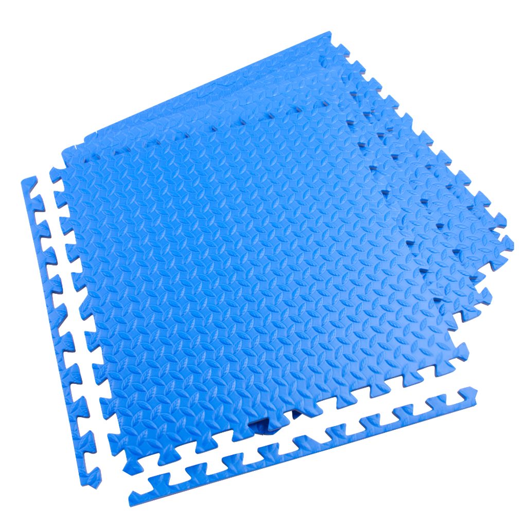 Puzzle podložka Sportago Easy-Lock 60x60x1,2 cm, 4 ks, modrá - Sportago -  Puzzle podložky - Fitness podložky, Fitness a posilování - Sportago.cz