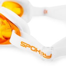 Spokey TINI Plavecké okuliare, biele, oranžová skla