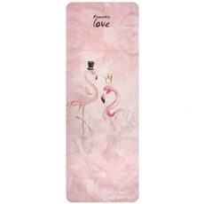 Prémiová semišová podložka na jogu Sportago 185x68x0,15 cm - Plameniaková Láska