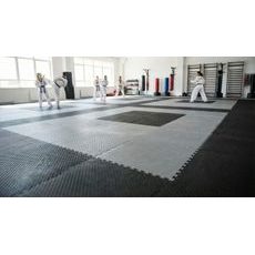 Puzzle podložka Sportago Easy-Lock 58x58x1 cm, 9 ks, růžová-šedá-černá