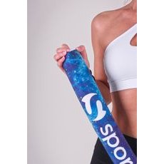 Designová TPE podložka na jógu Sportago s mikrovláknem 183x61 cm - šedá