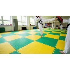 Puzzle podložka Sportago Easy-Lock 30x30x1,2 cm, 4 ks, žlutá