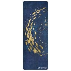 Premium semišová podložka na jógu Sportago 185x68x0,15 cm - Zlatý Proud