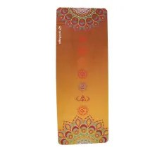 Premium semišová podložka na jógu Sportago 185x68x0,15 cm - Ohnivý Proud