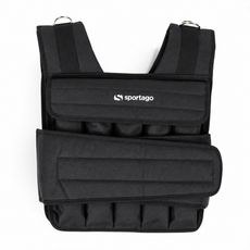 Černá zátěžová vesta Sportago Gravus 20 kg zepředu