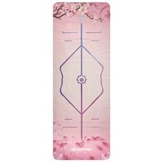 Premium semišová podložka na jógu Sportago 185x68x0,15 cm - Jemná Sakura