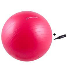 Gymnastický míč Sportago Anti-Burst 65 cm, červený, vrátanie pumpičky