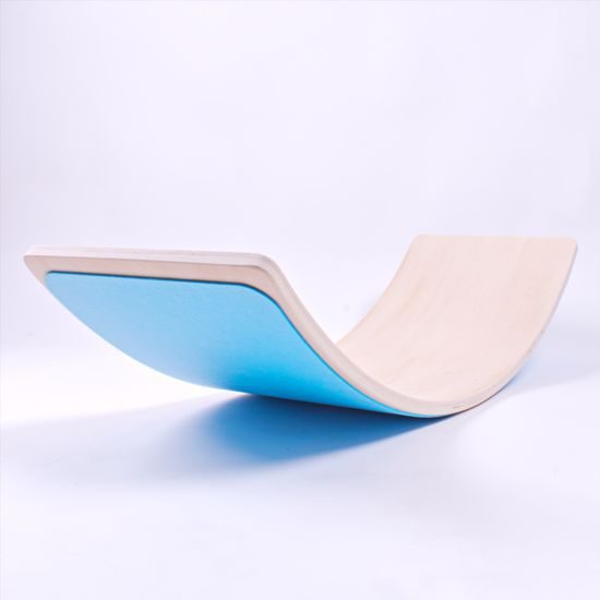 Sportago balančná drevená doska Courve, svetlo modrá