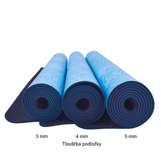 Gumová joga podložka Sportago Šánti 183x66x0,3cm - zelená