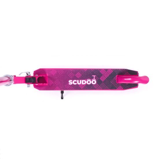Koloběžka Scudoo Teeno Pro se svítícími kolečky - růžová
