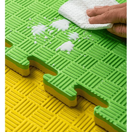 Sportago Tatami Taekwondo podložka 100x100cm žlutá-zelená