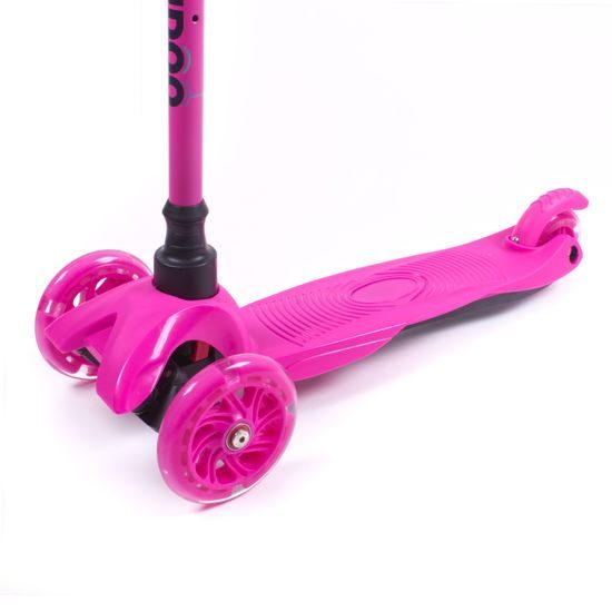 Trojkolka Scudoo Kido Pro so svietiacimi kolieskami - ružová