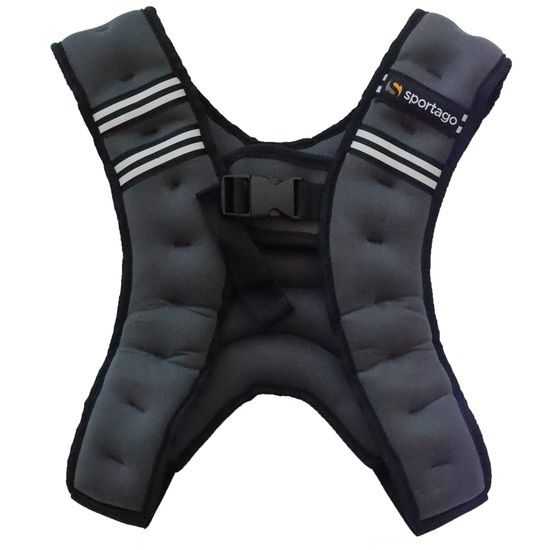 Zátěžová vesta Sportago Brisk 4,5 kg zepředu - šedá barva