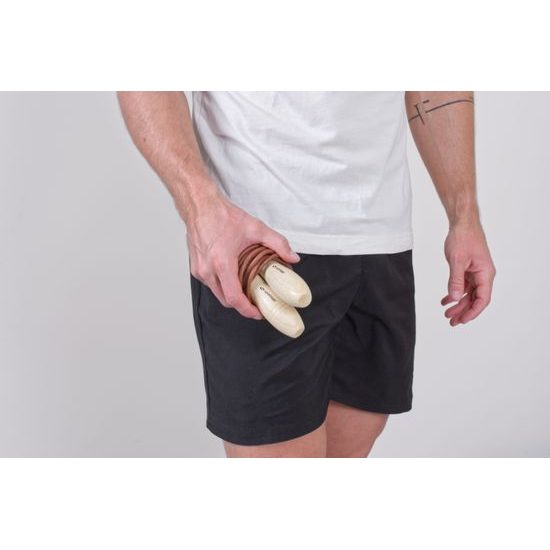 Kožené švihadlo Sportago Skippy s dřevěnými ručkami