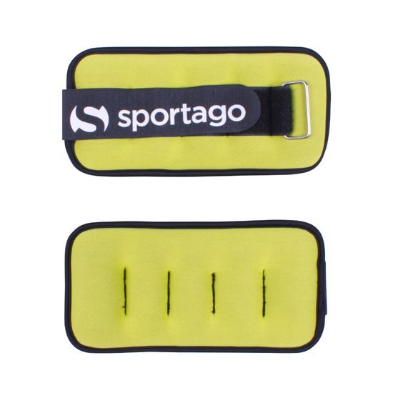 Sportago neoprénová záťaž na zápästie/členok 2 x 1 kg - zelená