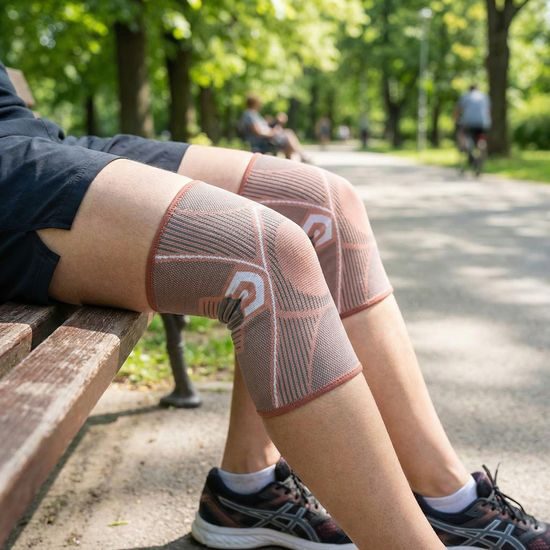 Sportago Sportovní bandáž na koleno elastická - tělová - 2 ks