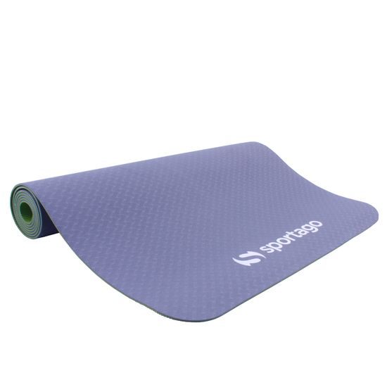 Podložka na cvičenie Sportago TPE Yoga dvojvrstvová 173x61x0,4 cm, sivá