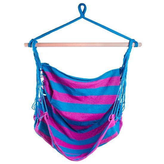 Sportago Playa závesné hojdacie kreslo, do 120 kg, modrá/fialová