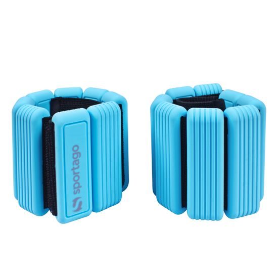 Sportago Fity Groove silikonové závaží na kotníky 2x0,5 kg, modré