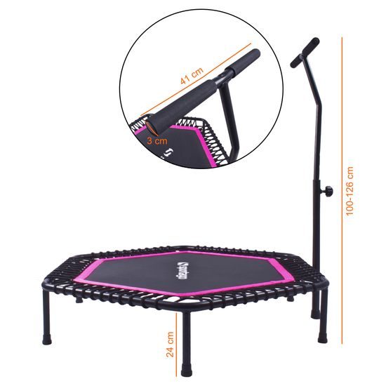 Sportago Whee jumping trampolína 122 cm, ružová