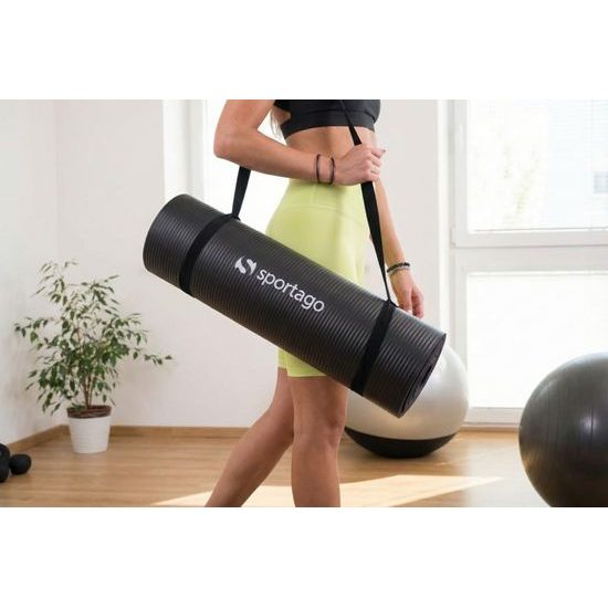 Podložka na cvičenie Sportago Pro, čierna