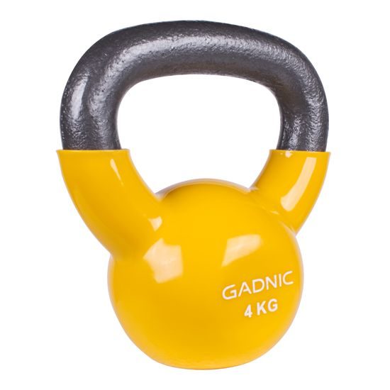 Gadnic kovový vinylový kettlebell, 4 kg