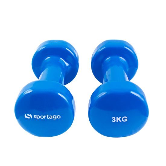 Vinylové činky Sportago Kirby, 2x3kg, modré