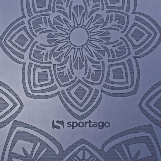 Gumová jóga podložka Sportago Šánti 183x66 cm - šedá