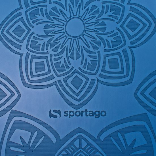 Gumová jóga podložka Sportago Šánti 183x66 cm - tmavě modrá