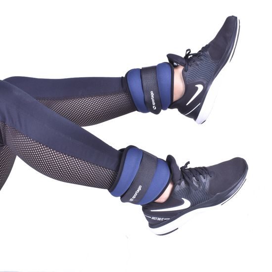 Sportago neoprénová záťaž na zápästie/členok 2 x 0,5 kg - modrá