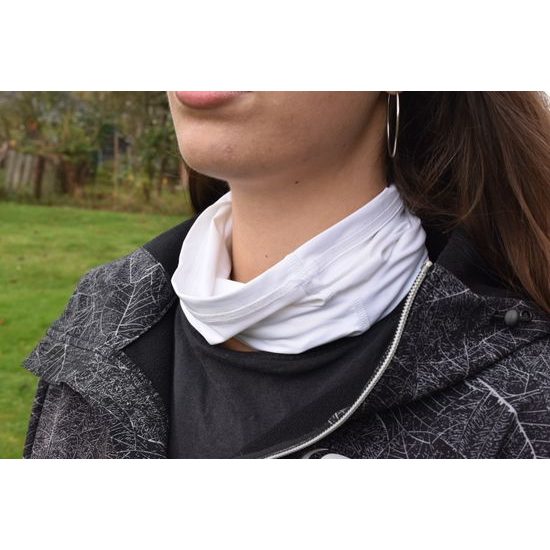 Sportago multifunkční nákrčník na běh a kolo - bílá