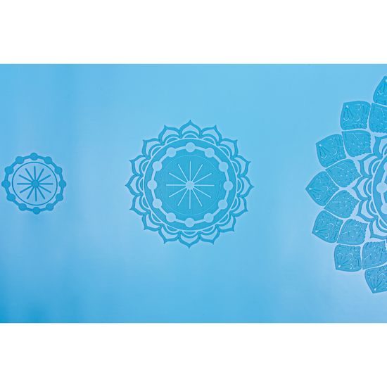 Gumová jóga podložka Sportago Indira 183x66x0,3cm - světle modrá