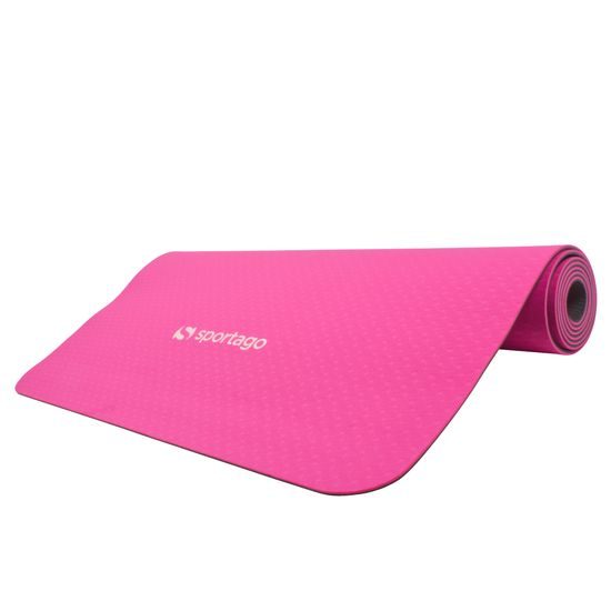 Podložka na cvičenie Sportago TPE Yoga dvojvrstvová 173x61x0,4 cm, ružová