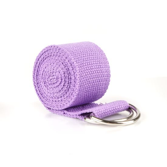 Lila bavlněný popruh na jógu Sportago Yoga Strap II