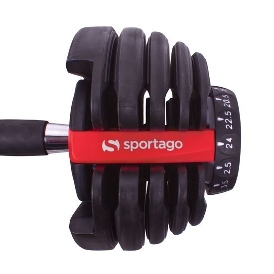 Sada 2ks nastaviteľných jednoručných činiek 2,5-24kg