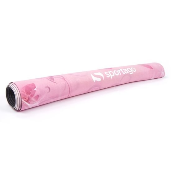 Prémiová semišová podložka na jogu Sportago 185x68x0,15 cm - Jemná Sakura